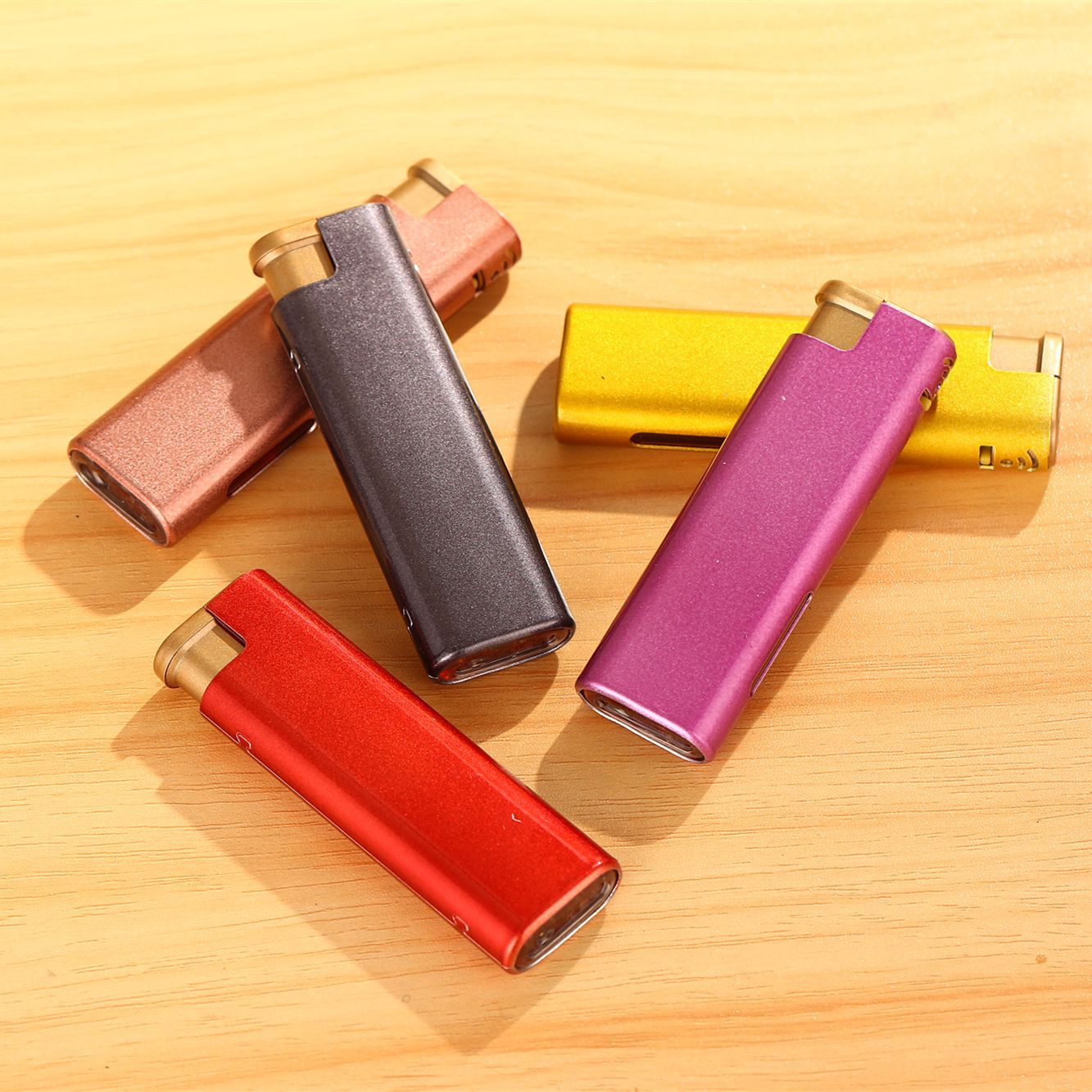 厂家直销王族正丰a9喷胶镀膜金属直冲防风打火机 高档广告打火机