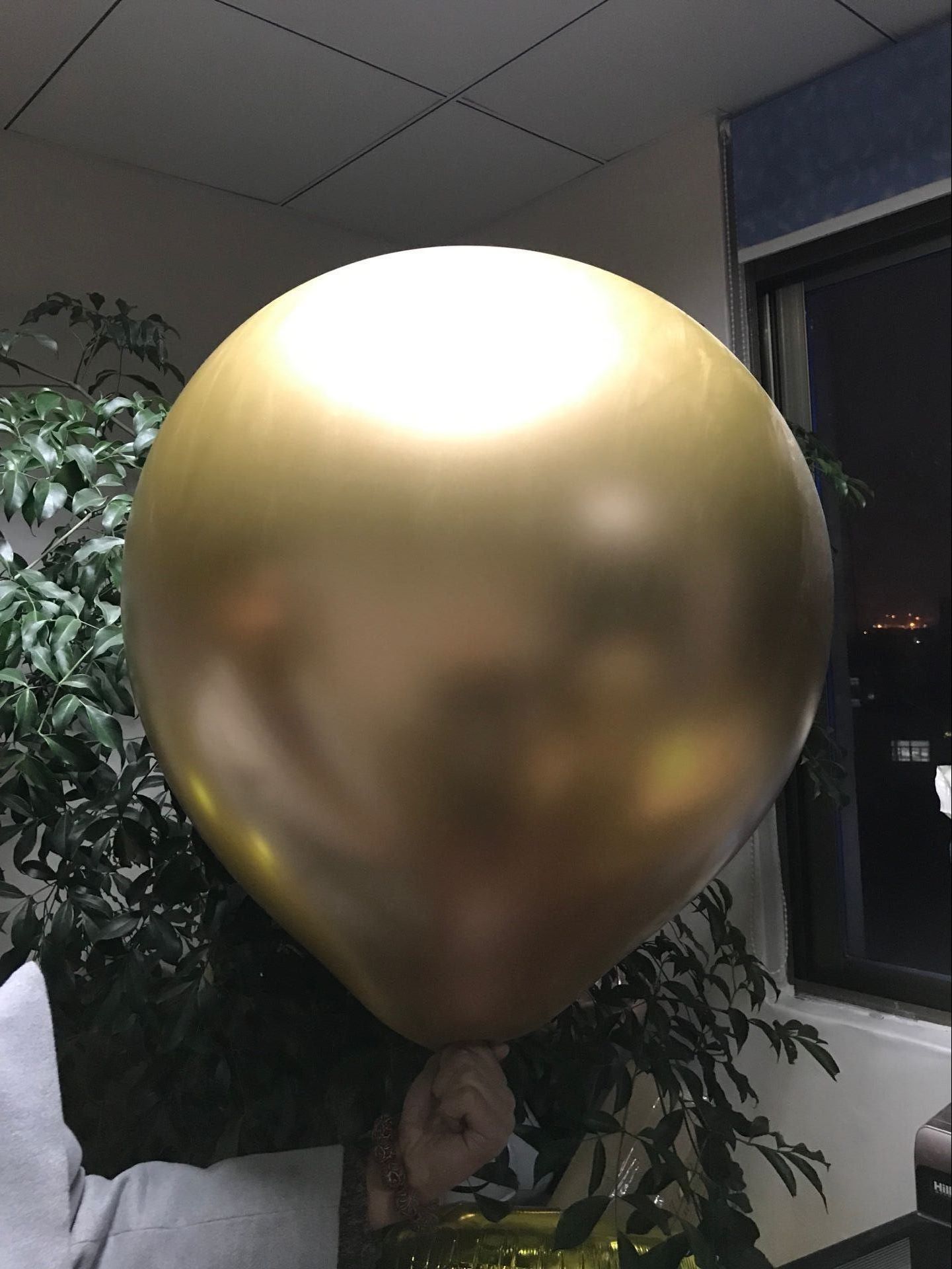 超大号36寸金属球气球 婚庆生日派对装饰 ins风格1米飘空气球