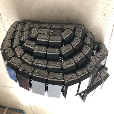 厂供橡胶传动链条包胶橡胶链带橡胶u型盖板输送链5分6分1寸单双排