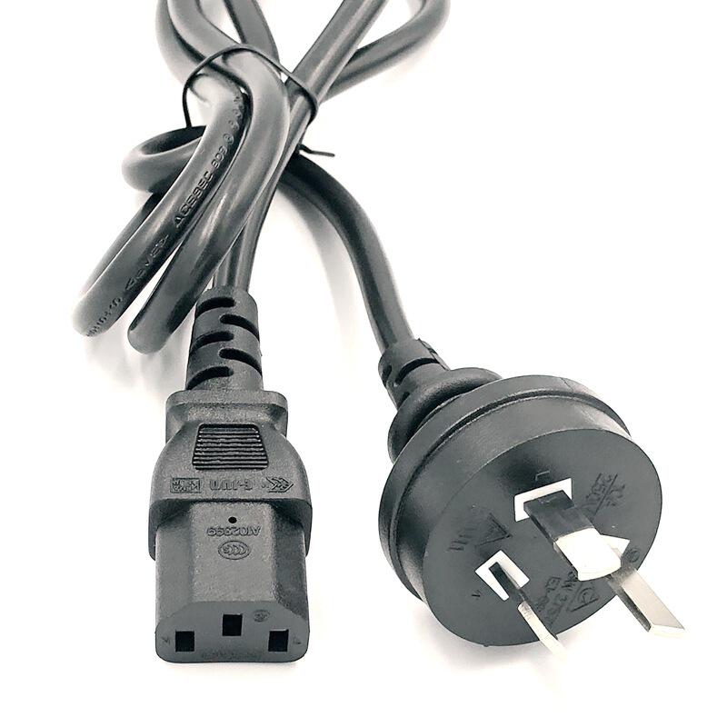 saa认证澳规三插品字尾电源线 rcm澳标梅花尾 澳洲澳大利亚插头线