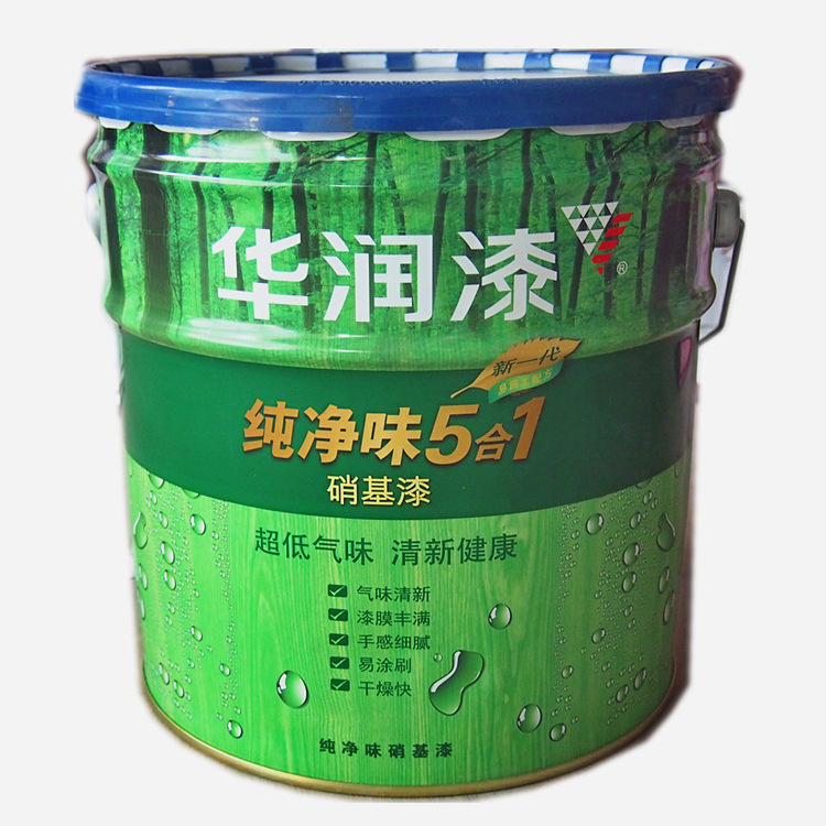 华润漆硝基漆纯净味五合一木器漆家具漆油性木器漆10kg