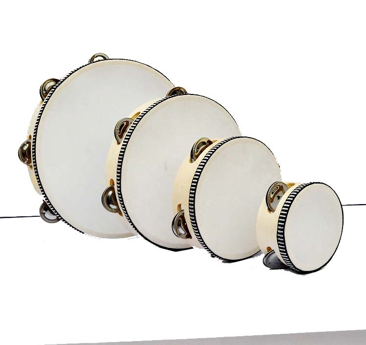 奥尔夫打击乐器 铃鼓 羊皮仿皮铃鼓 玩具手鼓 音乐教室