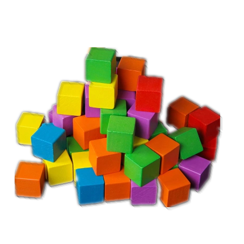 2cm小方块数学教具 正方形方块教学积木 实木立方体