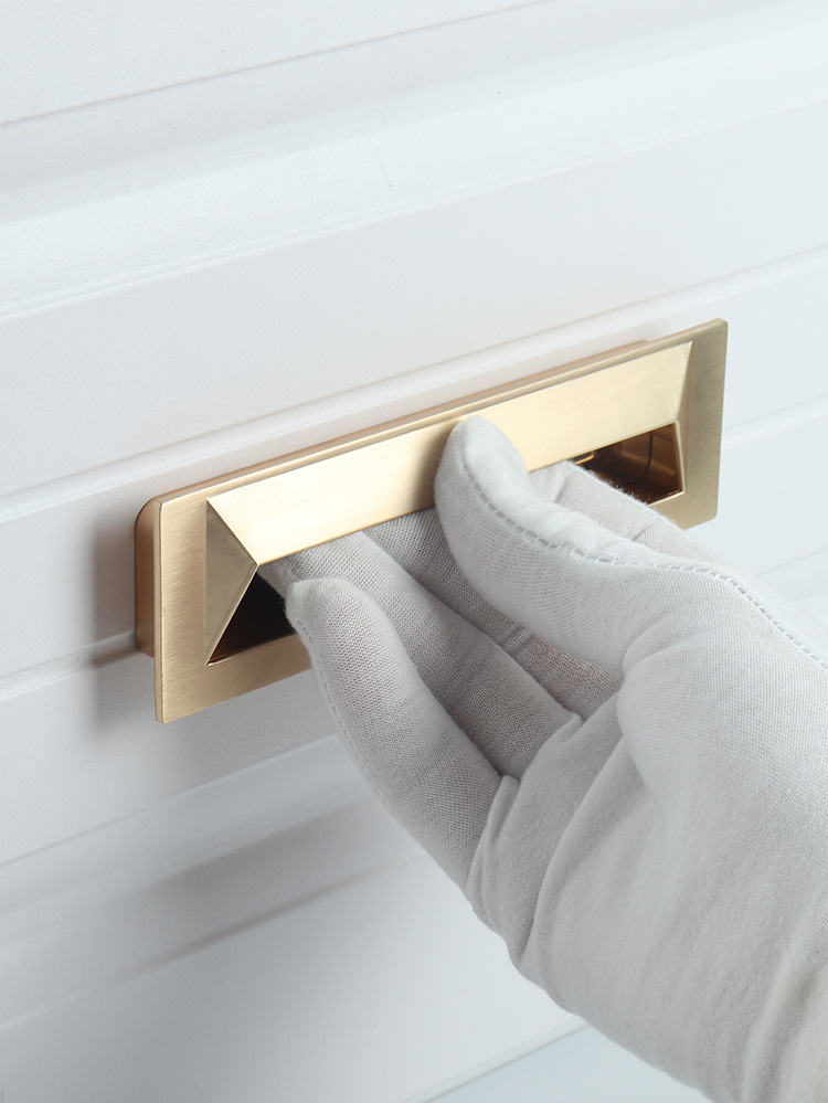 暗装拉手抽屉拉手现代内嵌拉手移门开槽嵌入式扣手隐形柜门拉手