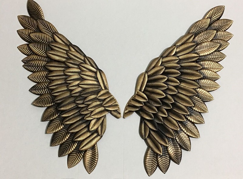 工业风复古铁艺翅膀壁挂酒吧店铺壁饰服装店儿童摄影道具装饰品