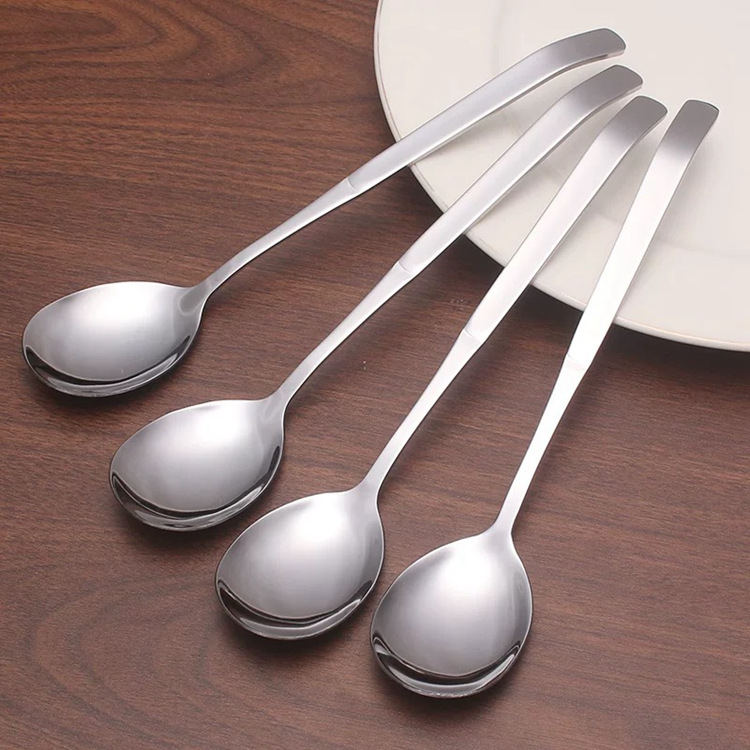 不锈钢勺子 汤勺汤更 食堂吃饭勺子 挖西瓜勺调味勺 定制logo