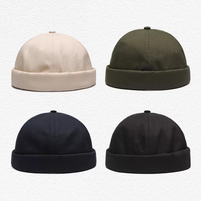 Exclusive for Cross-Border Hat Female Spring and Summer Sailor Sun Protection Sun Hat Chinese Landlord Hat Retro Japanese Skullcap Solid Color Hat