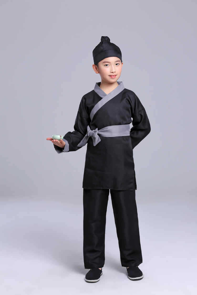 儿童古装汉服童装书童国学服男女童三字经表演服演出舞蹈服