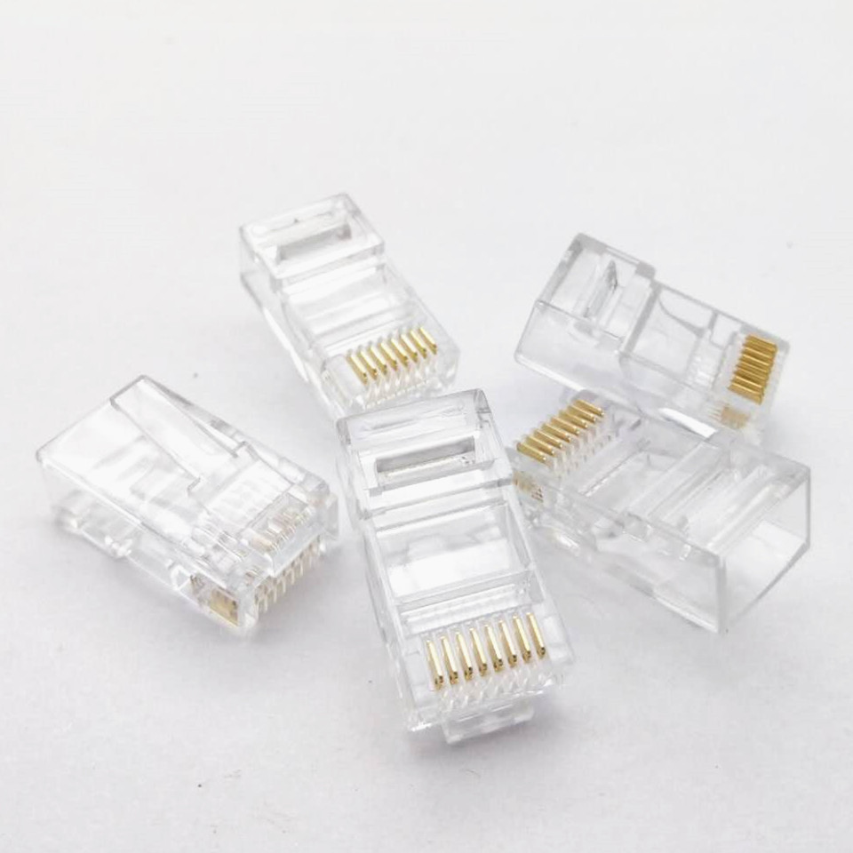 直销铜芯rj-45网络水晶头 rj45 8p8c超五类网线水晶头 100个单价