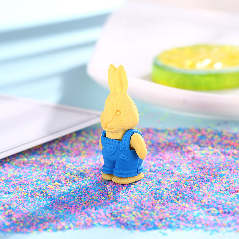 笼损千汇创意可爱卡通动物橡皮擦学习用品可拆装橡皮学生奖品礼品