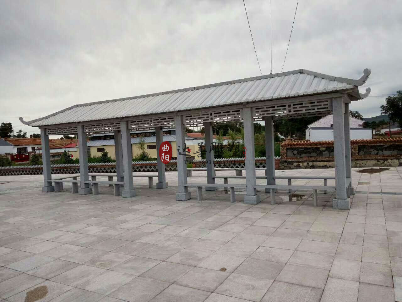 花岗岩石材长廊 厂家定做大理石葡萄架 加工各种样式石雕古建走廊