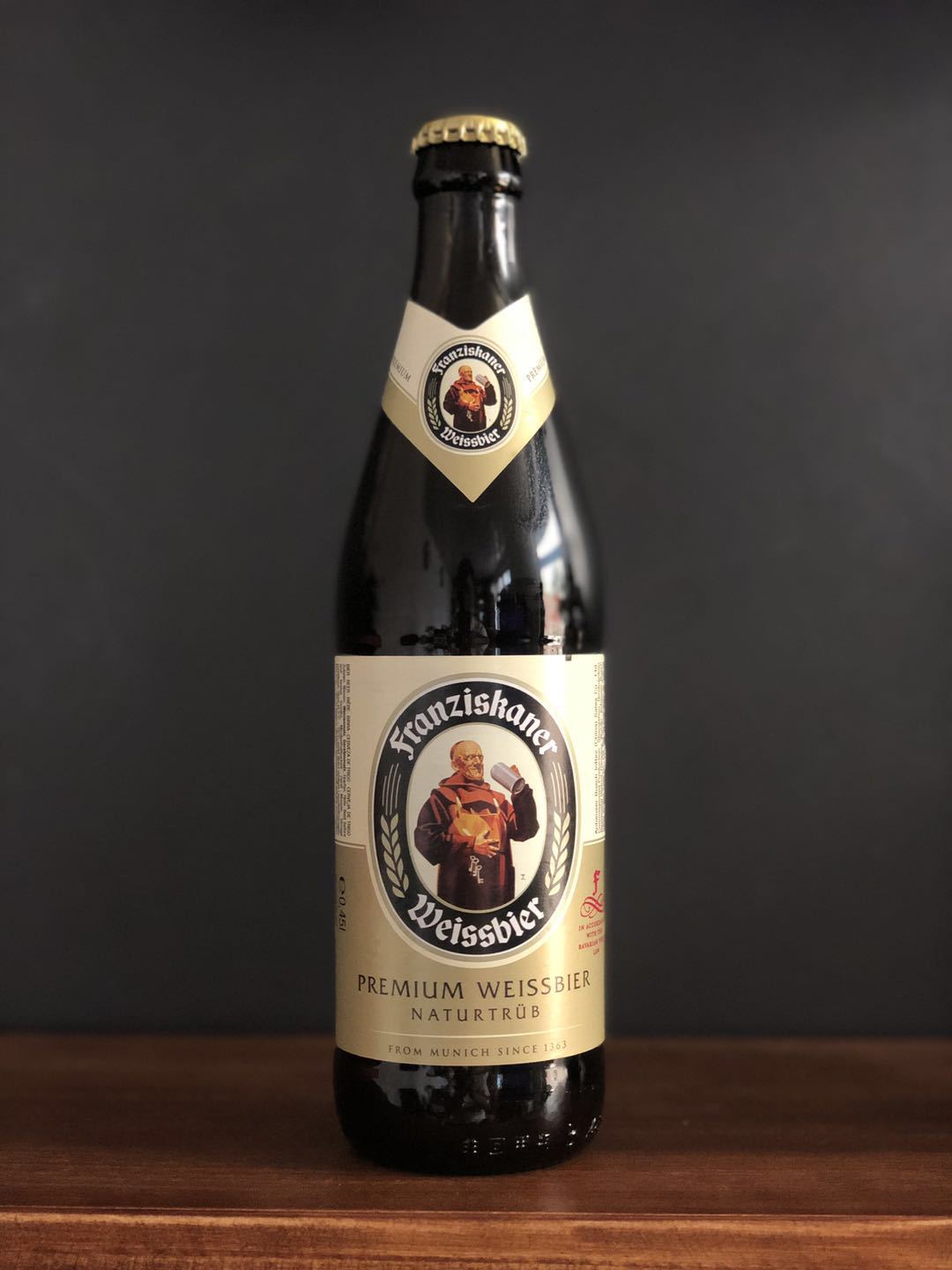 德国教士啤酒franziskaner范佳乐/教士白啤酒450ml*12瓶小麦啤酒