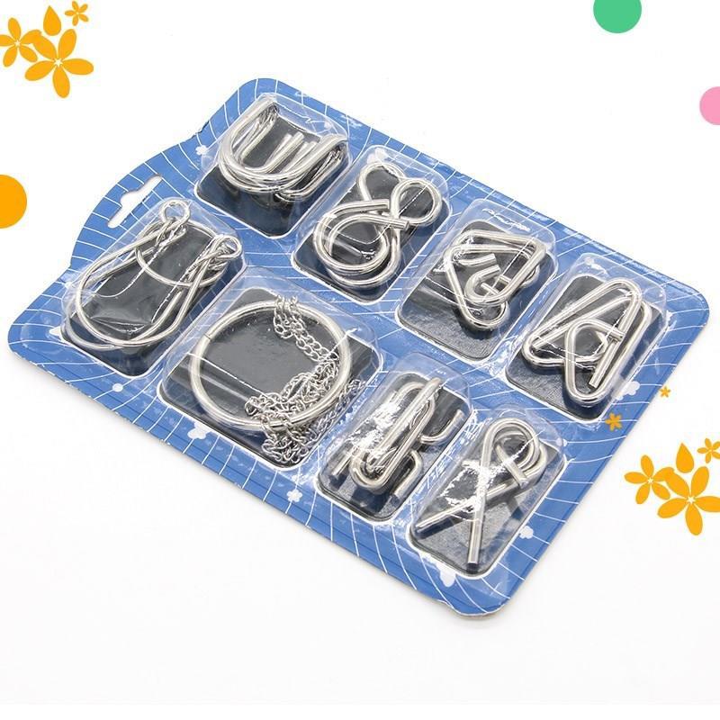 古典益智游戏魔术环智利智慧智力扣解环套装套索扣环锁扣智商铁艺