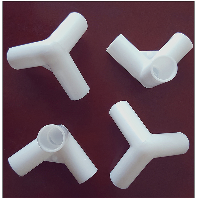 厂家直销12mm塑料三通 摄影棚三通 外卖箱 儿童帐篷玩具直角三通