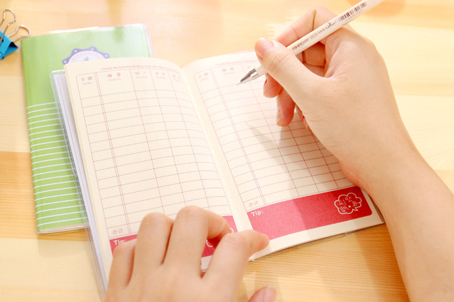 48k账簿音符 海军风卡通账本学生手帐本收入支出计划韩国礼物奖品