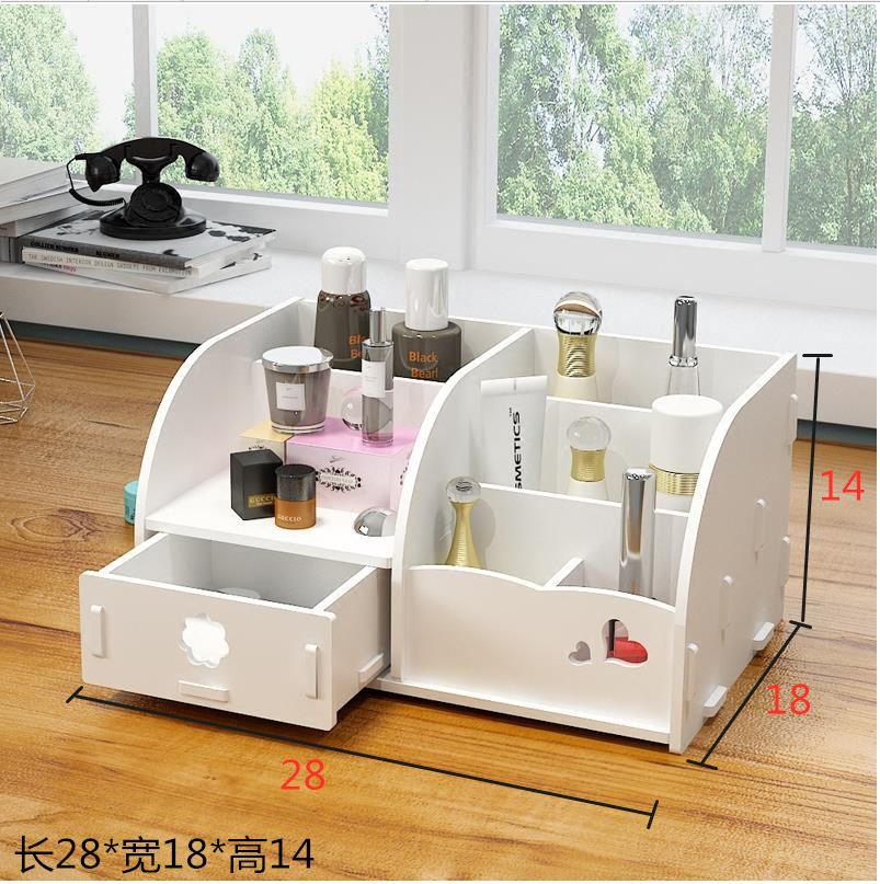 Large Capacity Multi-Layer Jewelry Box Drawer Dustproof Skincare Shelves Wholesale Household Desk Makeup Storage Box