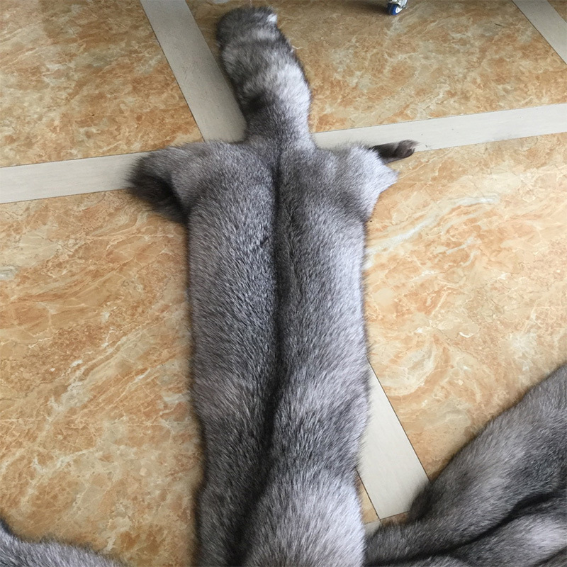 河北大营狐狸皮蓝狐进口银兰代加工染色定做现货批发处理服装原料