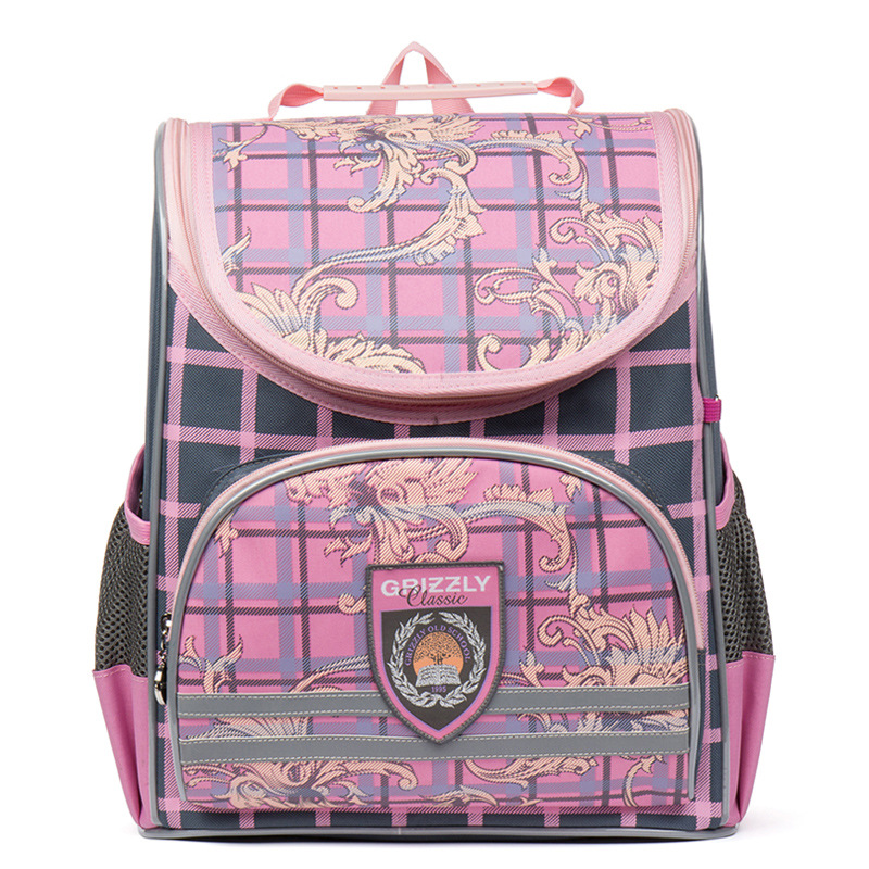 grizzly北美灰熊小学生卡通书包女护脊减负可爱背包1-3年级双肩包
