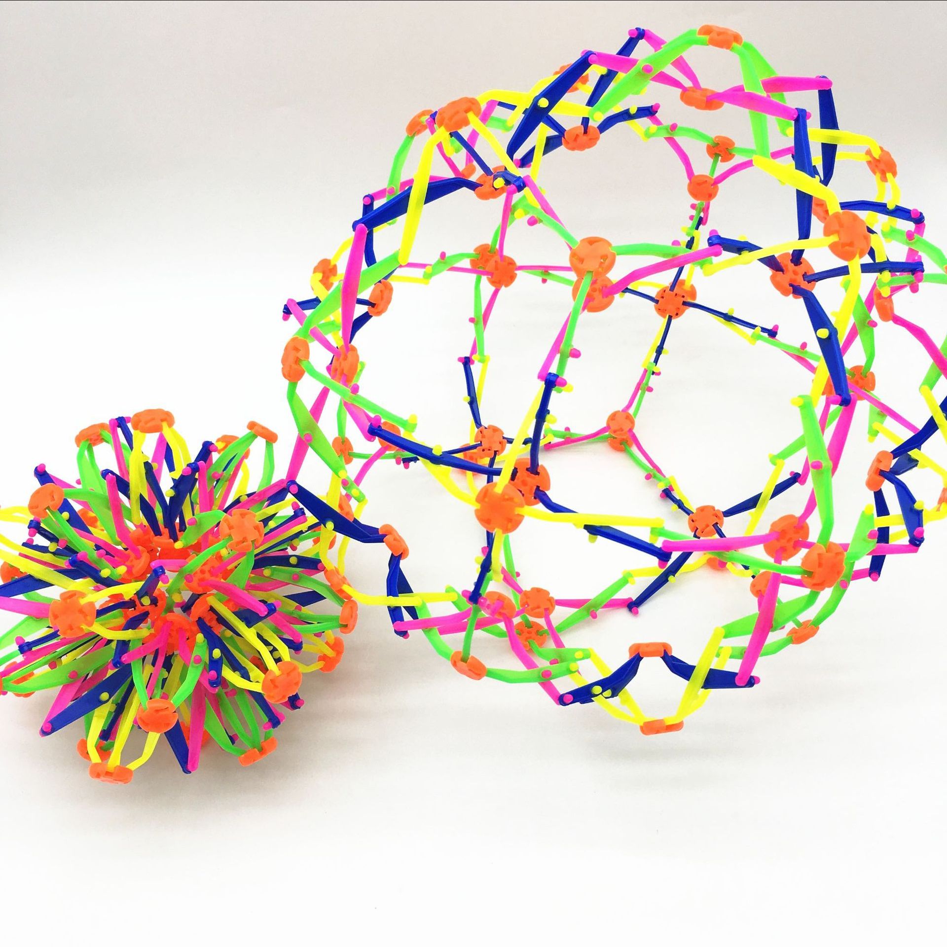 开花伸缩球魔术球手抓球开花球术花手抓球变大变小玩具塑料球