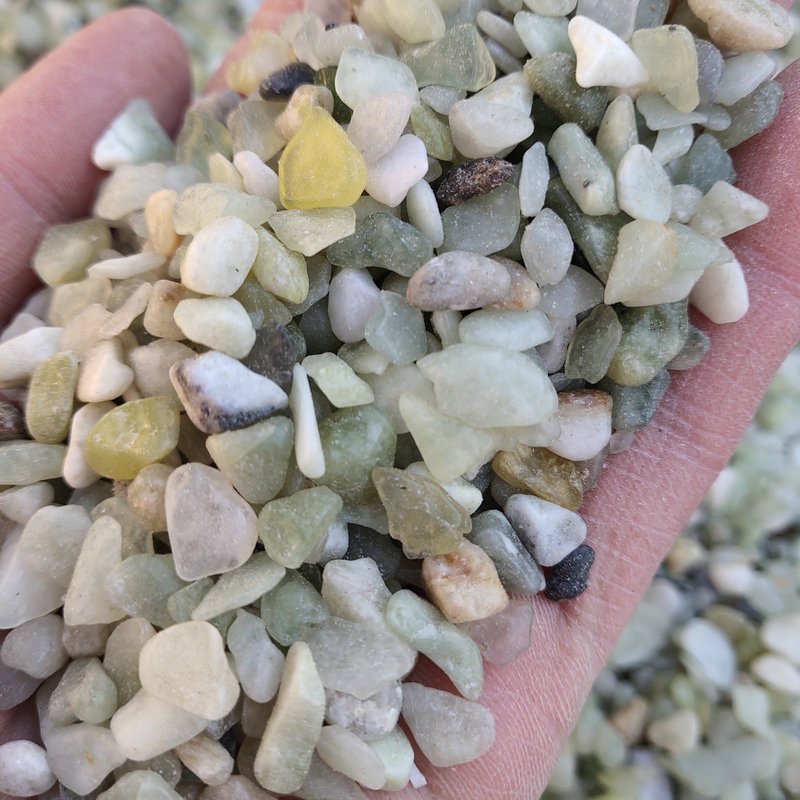 供应绿色石子 绿玉石 园林景观装饰鹅卵石 水洗石