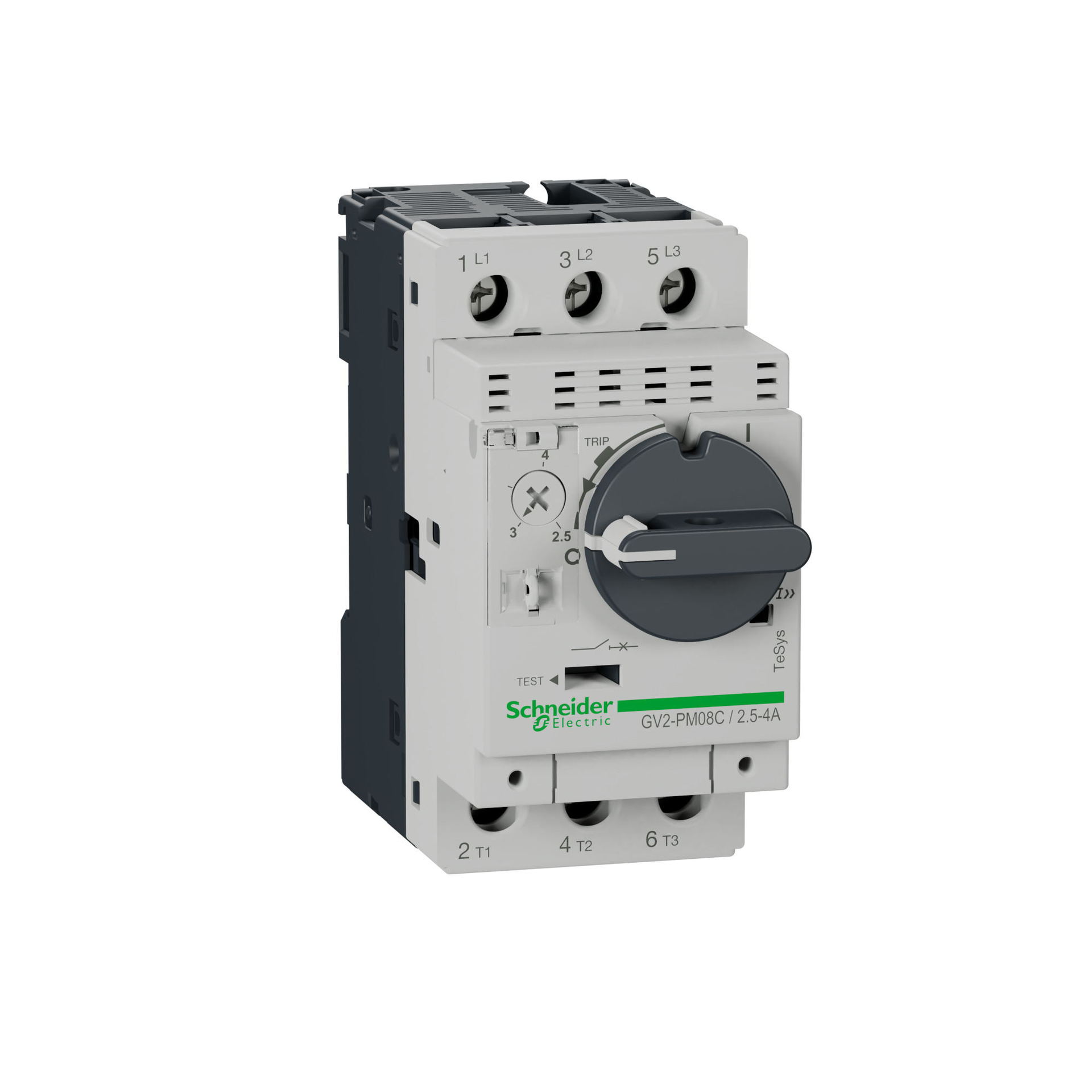 施耐德电气 gv2pm 电动机热磁断路器, 旋钮(控制) gv2pm06c