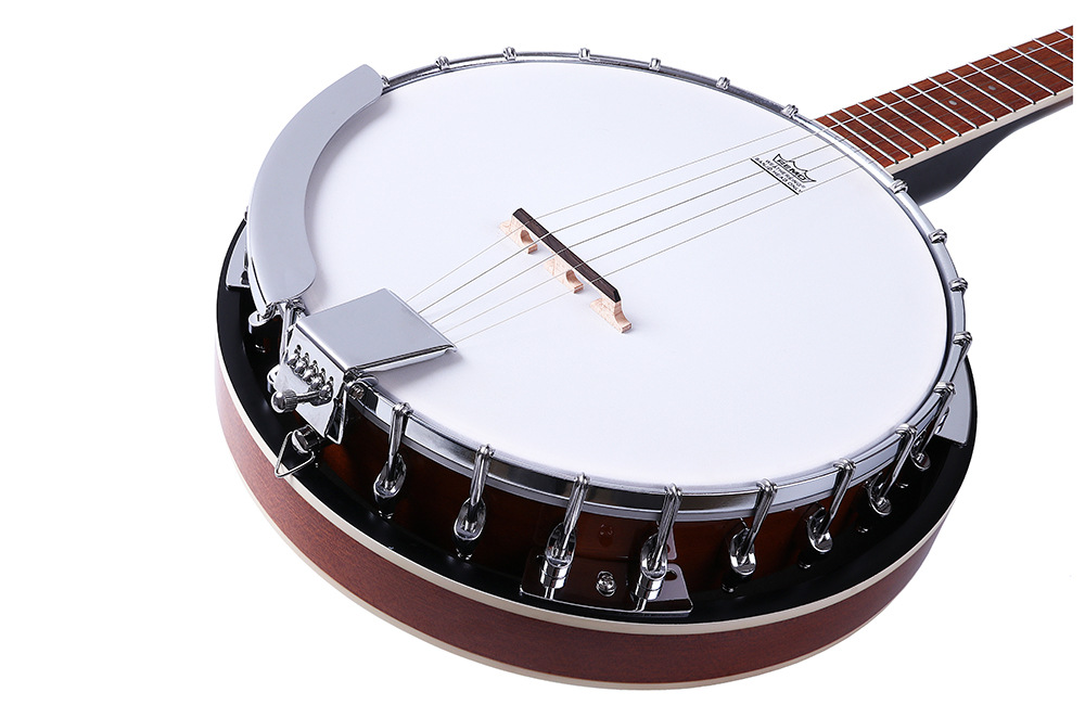 跨境电商乐器批发厂家bjd-5五弦班卓琴banjo高品质哑光沙比利原木