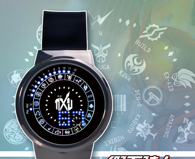 二次元假面骑士zi-o触屏防水手表男女led电子表动漫周边