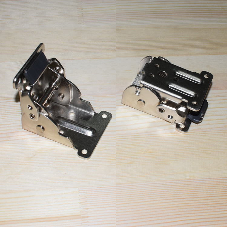 黑古90度自锁折叠桌腿铰链合页直角房车茶几折页家具床马桶炕连接