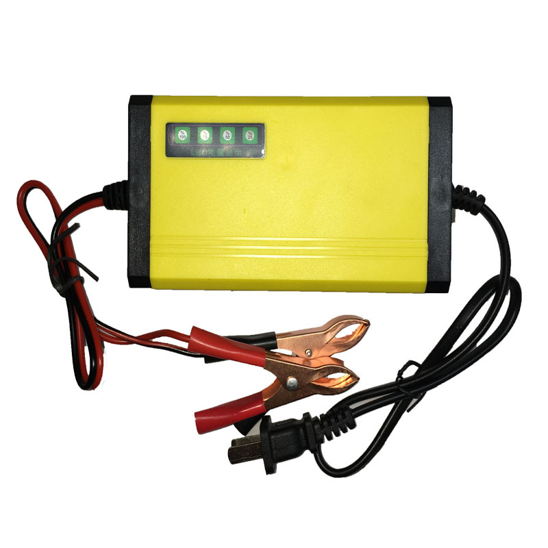 汽车电瓶充电器摩托车电瓶充电器12v跑马灯