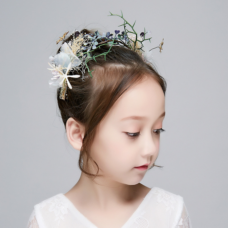 儿童头花饰品头饰公主发箍女可爱头链女童花环花朵小女孩头发配饰