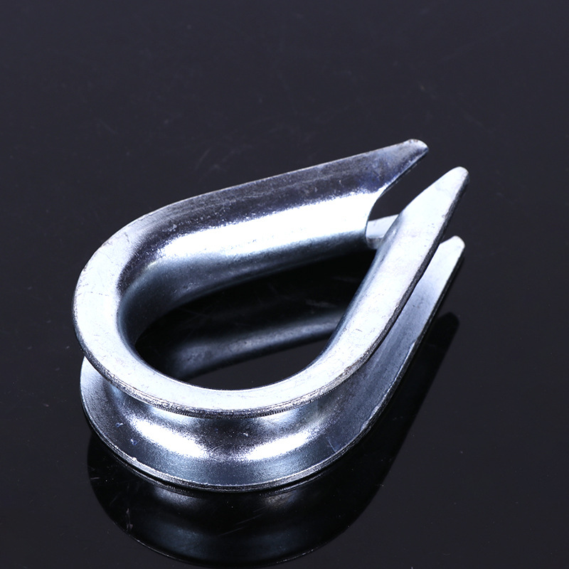 钢丝绳套环鸡心环配件 钢丝绳套环三角环管式套环 压制钢丝绳索具