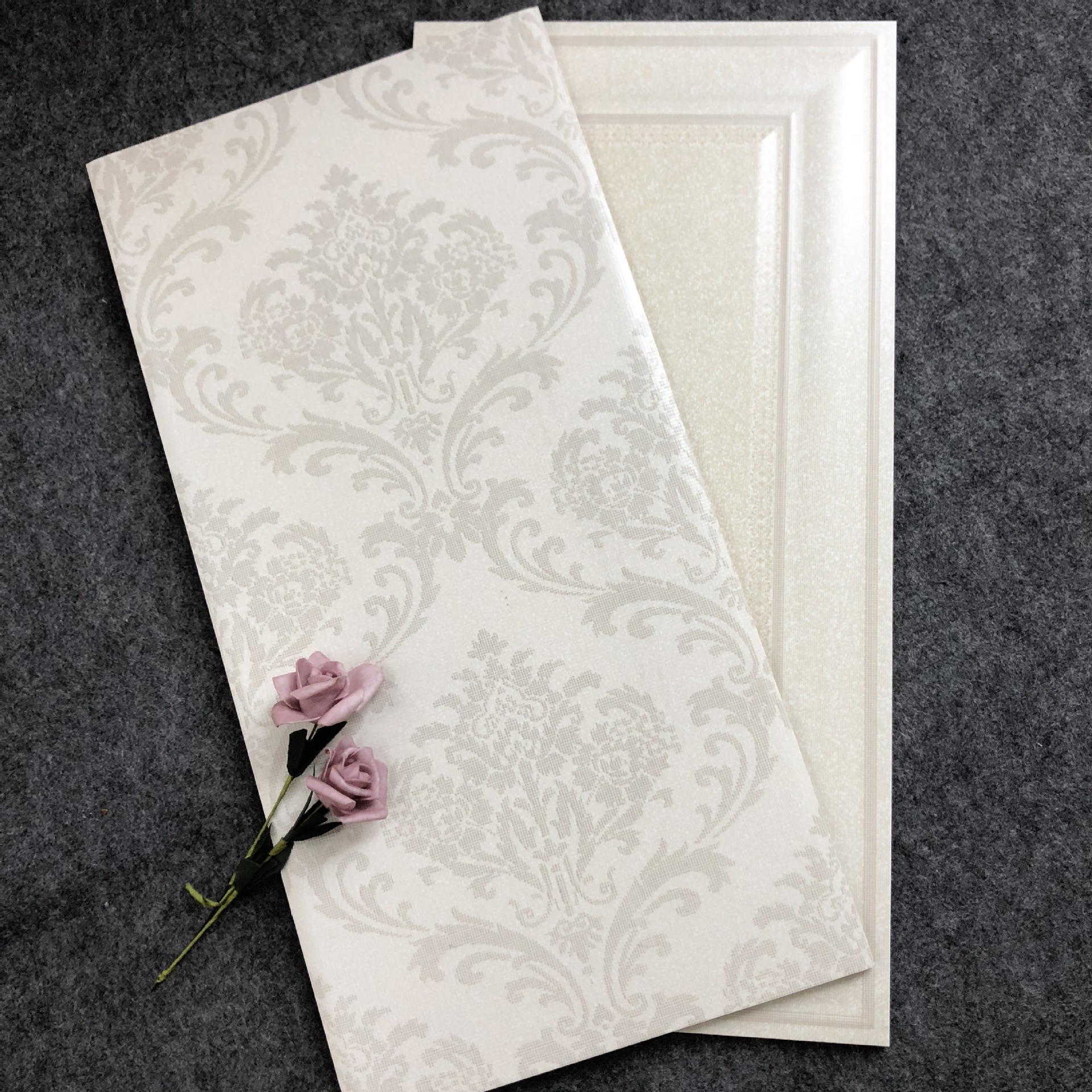 欧式卧室仿墙纸墙砖客厅哑光花300x600仿壁纸瓷砖卫生间墙面砖