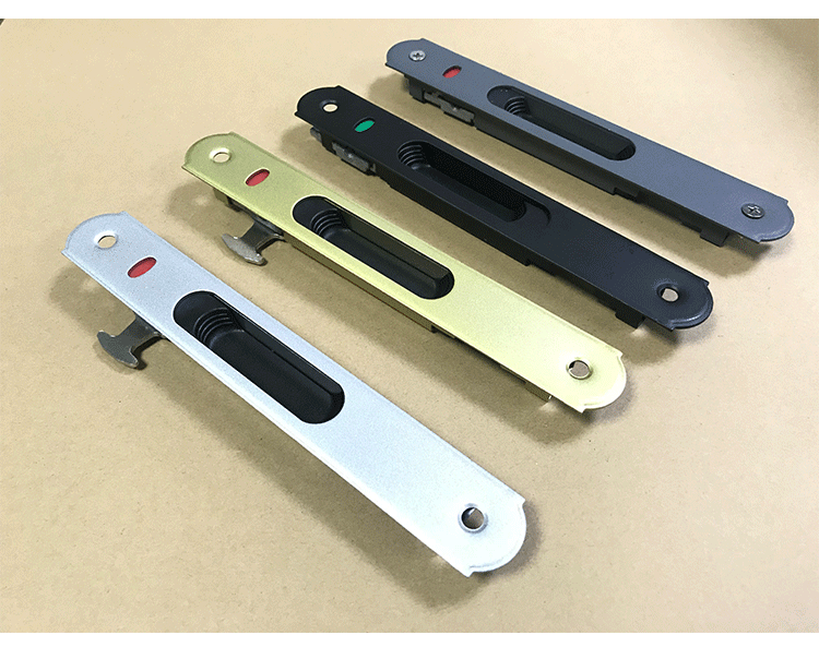 断桥铝90门窗勾锁 铝合金推拉门窗钩锁 推拉移动门锁单面一字条锁