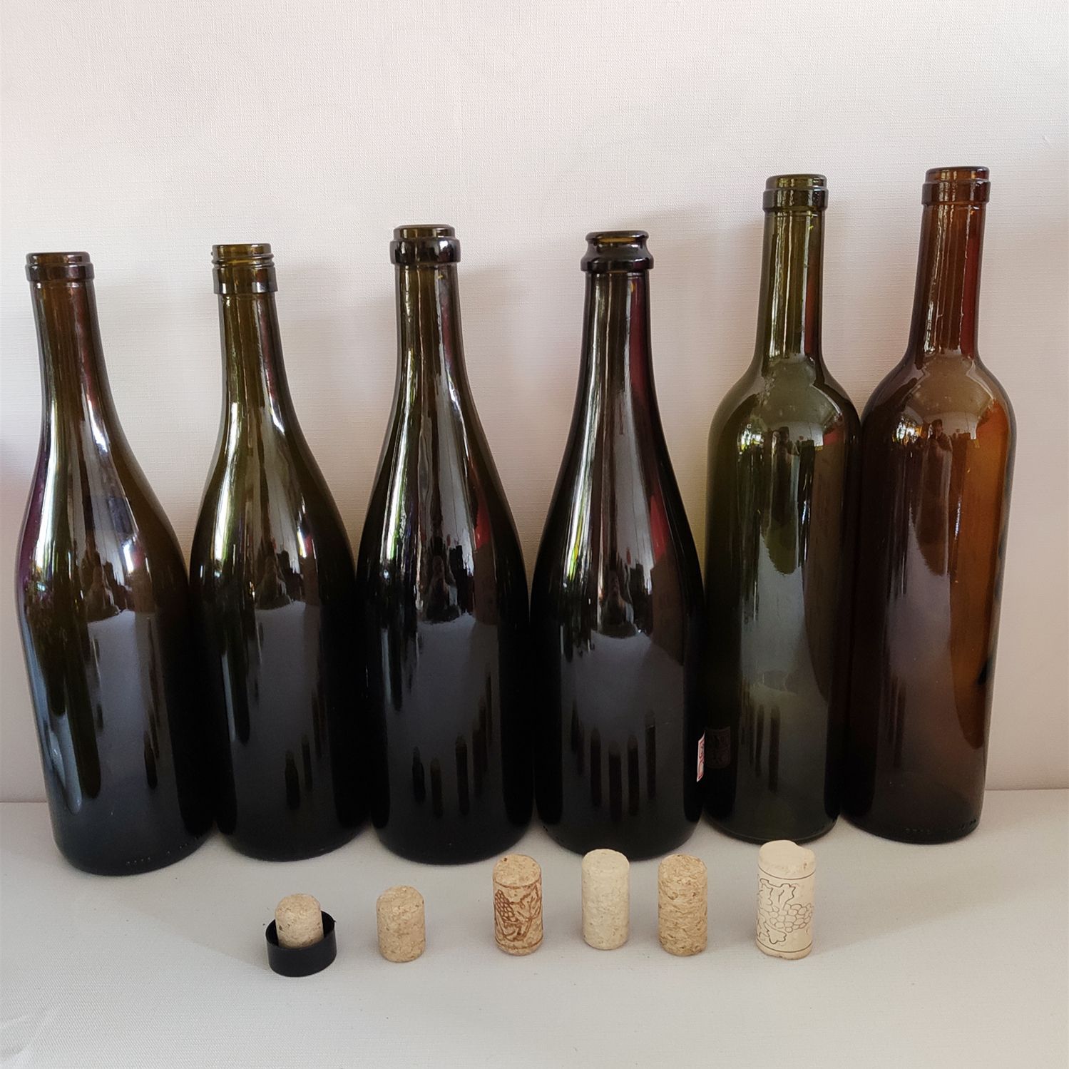 750毫升重款勃垦第红酒瓶 茶色玻璃瓶 高档葡萄酒瓶 出口红酒瓶