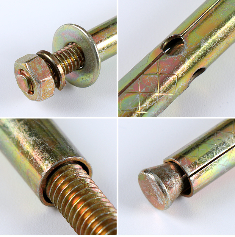 不锈钢膨胀螺丝钉外贸8*60膨胀螺丝 白色十字螺旋 塑料膨胀管8*80