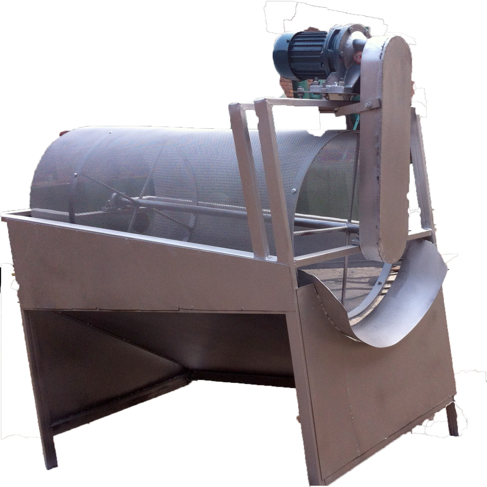 小型锯末滚筒筛分机药丸圆筒筛分机颗粒分级滚筒筛封闭式滚筒筛