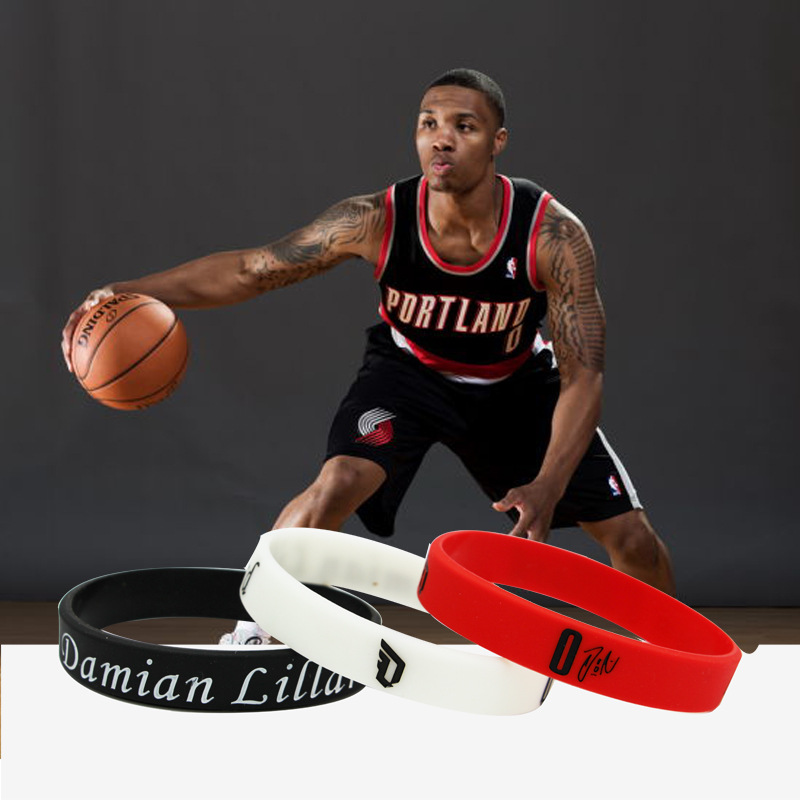 利拉德篮球硅胶运动手环nba0号全明星情侣时尚男女开拓者夜光腕带
