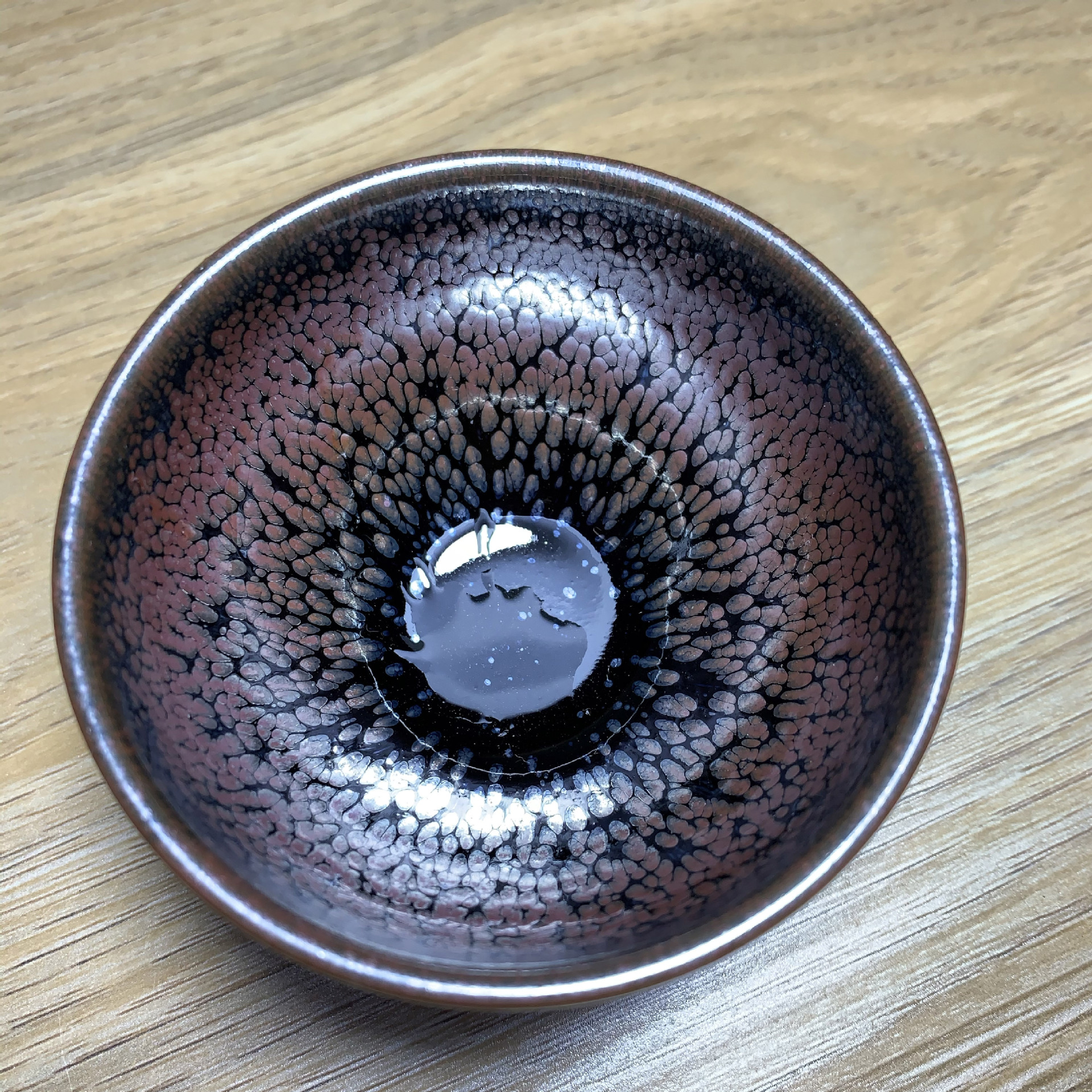 建阳建盏主人杯油滴建盏公道杯养彩建盏大茶杯对杯定制建盏礼盒装