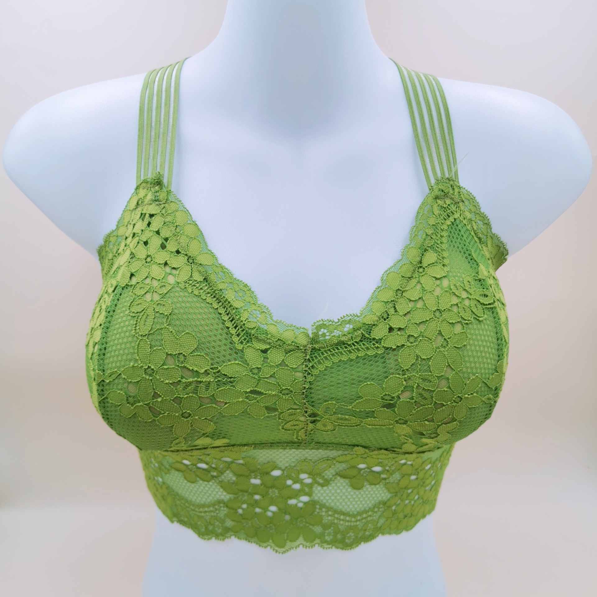 针织内衣_蕾丝美背深v交叉带胸垫针织内衣抹胸厂家直供 - 阿里巴巴