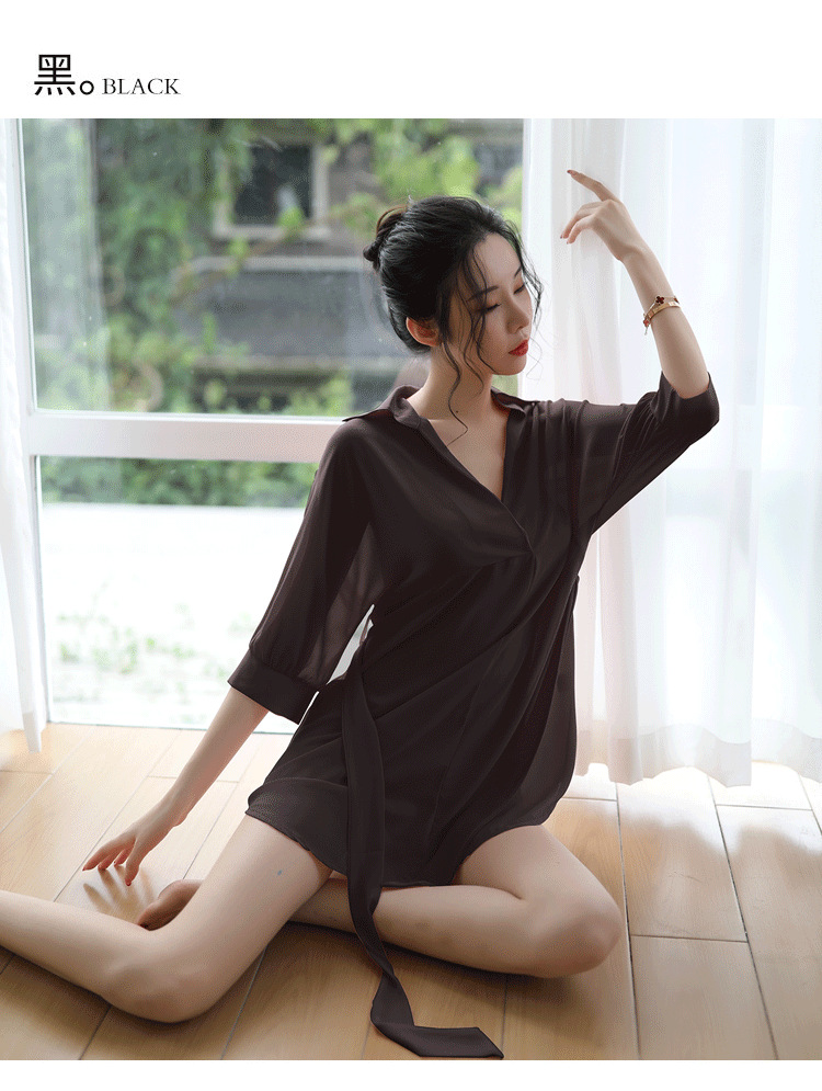 衬衫性感睡衣女秘书服装情趣透视诱惑骚挑逗床上日式火辣透明调情