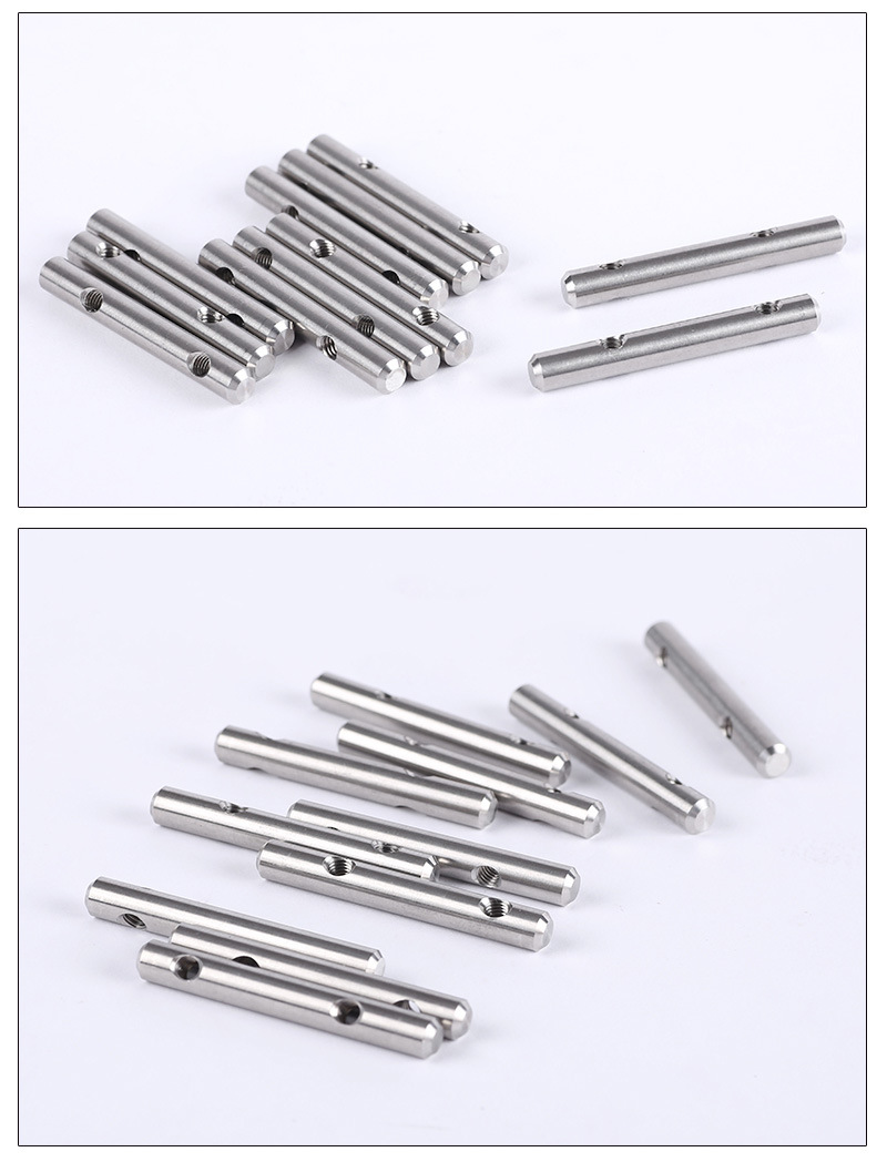 非标定制不锈钢圆柱固定轴 定位光轴 带孔销轴 五金车削机加工件