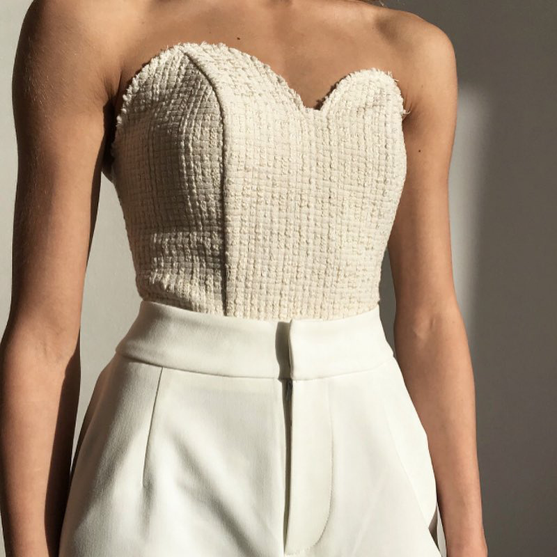 Tank Tops 2021 Spring Women Sample Solid Knitted Corset Camis Casual Off Shoulder Cincher Sexy Bustier White Black Tank Tops 2021 Spring Women Sample Solid Knitted Corset Camis Casual Off Shoulder Cincher Sexy Bustier White Black