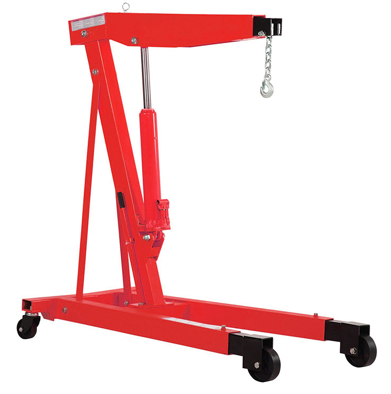 液压汽车发动机吊架引擎小吊机单臂起重机2吨3吨汽修移动折叠吊车-阿