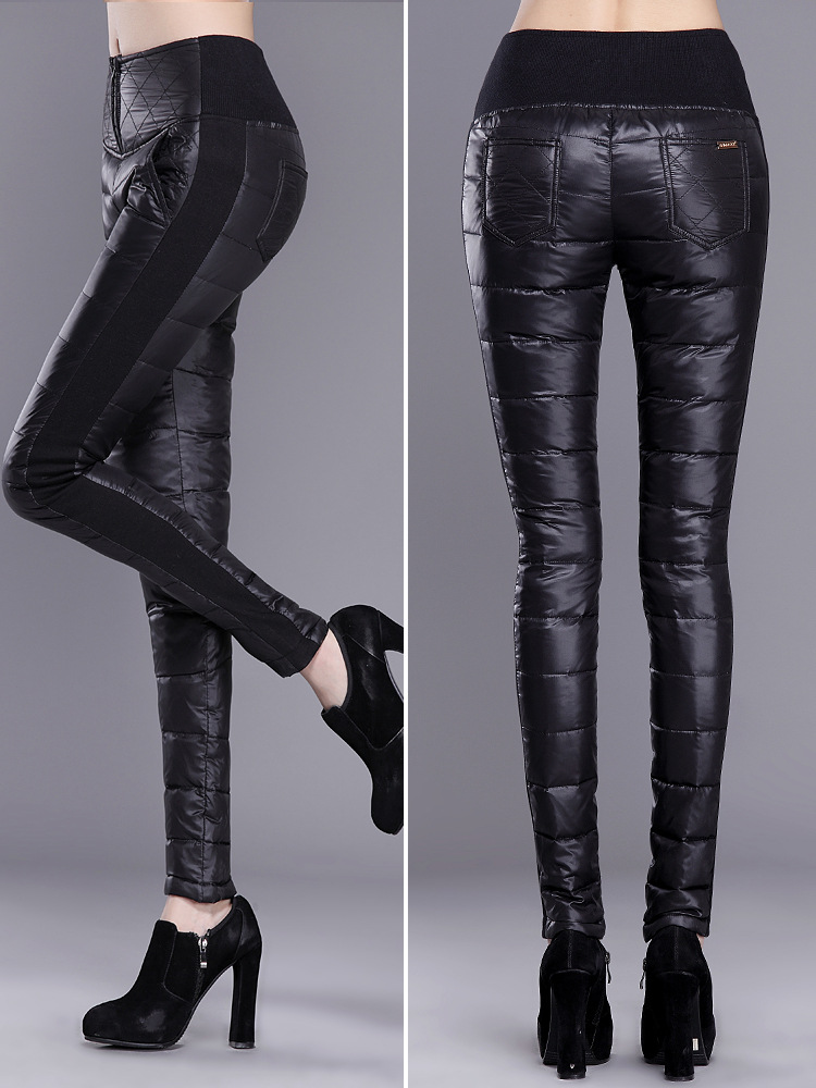 现货韩版女装棉裤女秋冬修身显瘦小脚裤松紧腰加厚保暖打底裤外穿