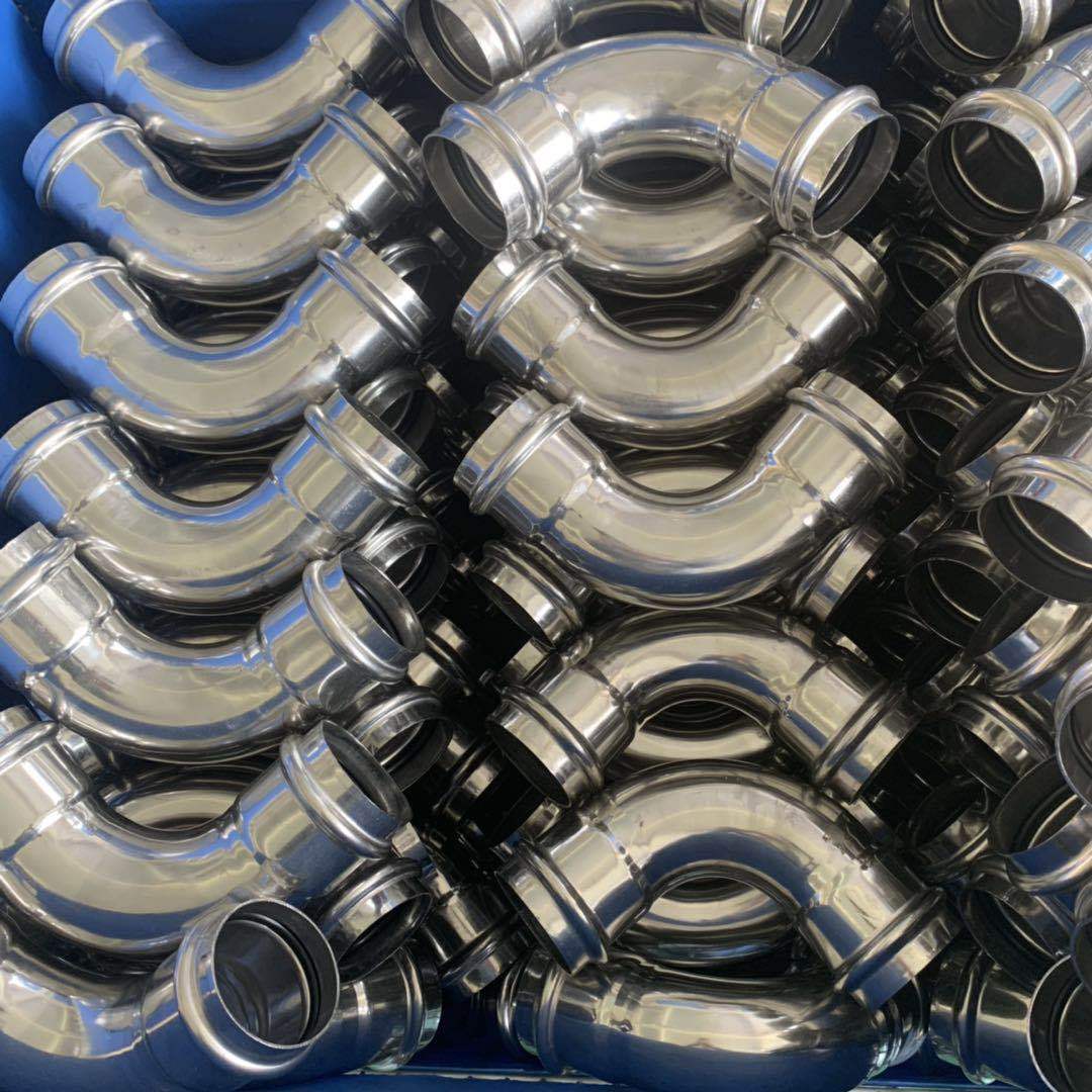 304不锈钢卡压环压水管管件