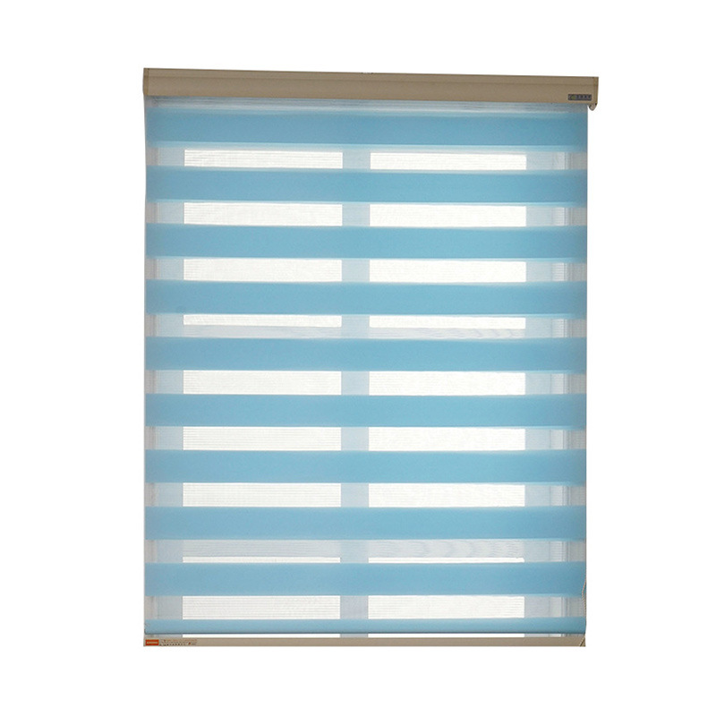 Factory Half Shade Office Hand Pull Lifting Shutter Shading Sunscreen Double-Layer Soft Gauze Curtain Louver Curtain Project