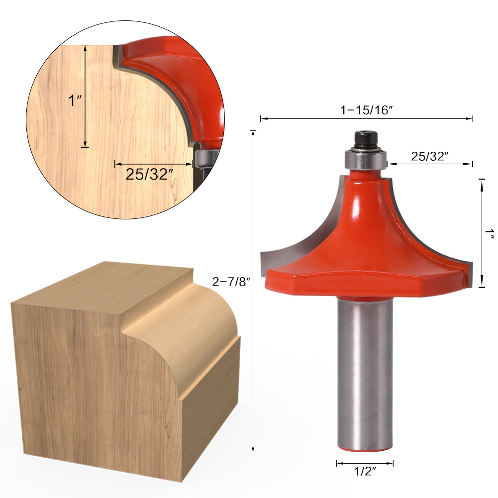 大r圆角刀敏仔刀 木工铣刀开槽刀修边机 r倒角刀雕刻机锣刀