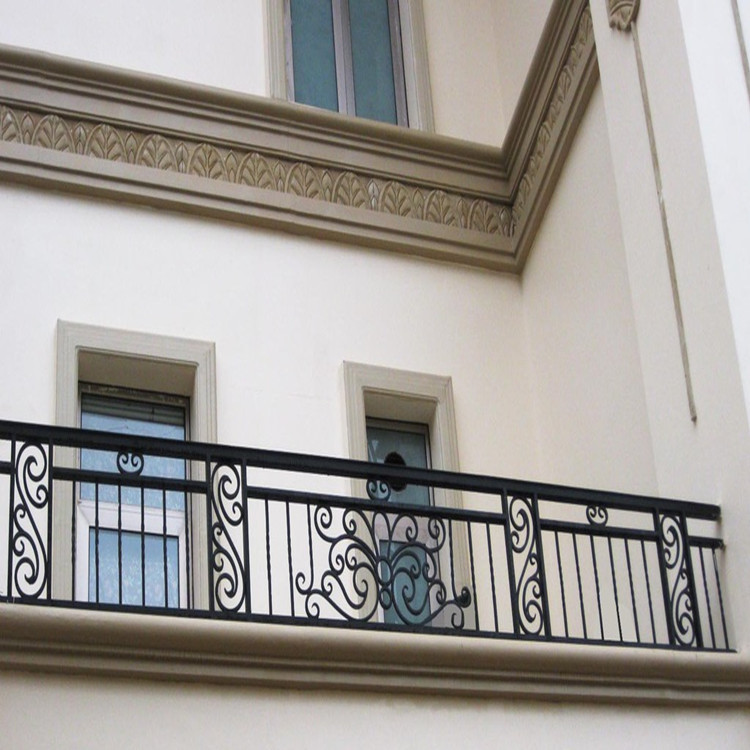 伟振厂家定制欧式雕花铁艺阳台护栏 镀锌喷塑铁铁艺护栏