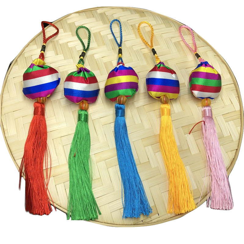 韩式荷包流苏小挂饰朝鲜族长白山延边旅游纪念装饰品多彩福袋挂件