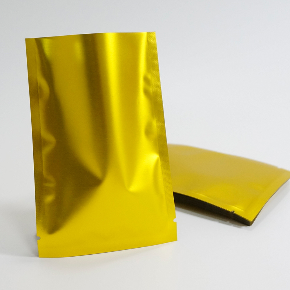 现货金色哑光镀铝袋化妆品粉末袋铝箔复合袋塑料袋定做印刷哑膜袋